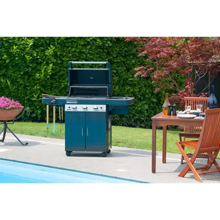 Barbecue a Gas con supporto Bombola e bruciatori in Acciaio Inox