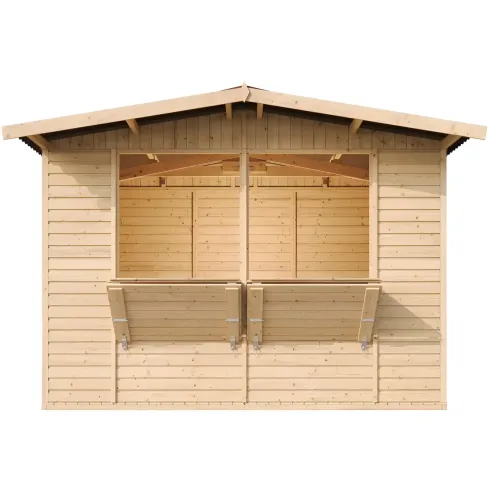 Casetta Chiosco in Legno 3x2 a Pannelli 17 mm Bar da Spiaggia Giardino
