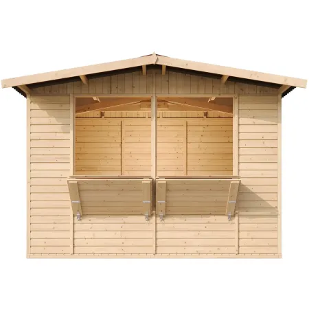Casetta Chiosco in Legno 3x2 a Pannelli 17 mm Bar da Spiaggia Giardino