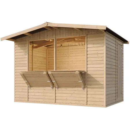 Casetta Chiosco in Legno 3x2 a Pannelli 17 mm Bar da Spiaggia Giardino