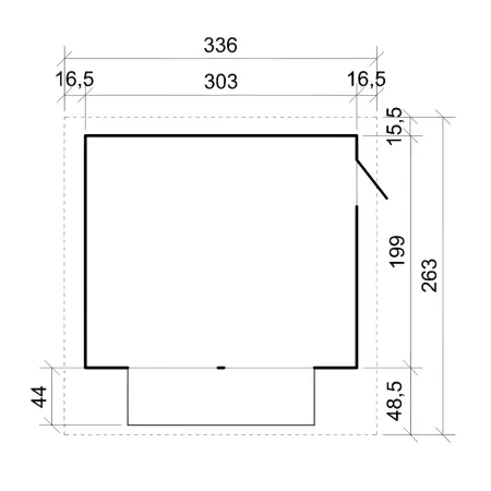 Casetta Chiosco in Legno 3x2 a Pannelli 17 mm Bar da Spiaggia Giardino