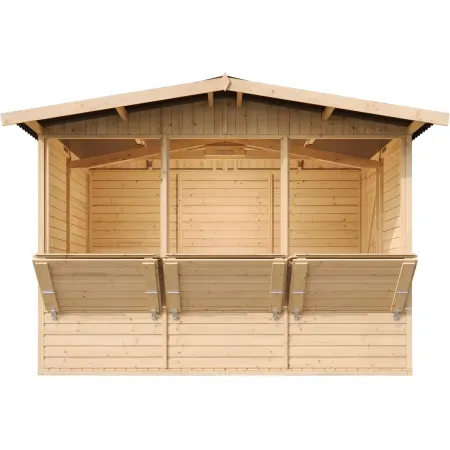 Casetta in Legno 3x2 Chiosco  a Pannelli con Finestre da Spiaggia per Bar