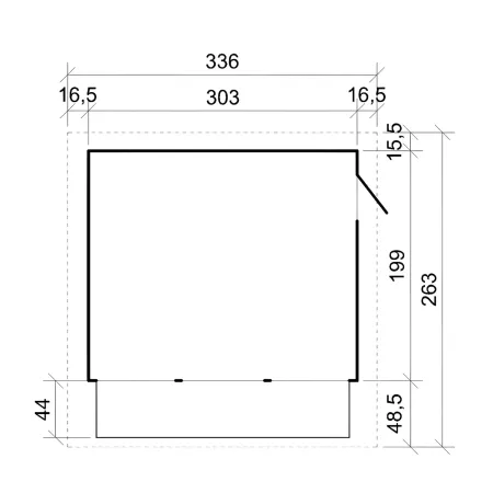 Casetta in Legno 3x2 Chiosco  a Pannelli con Finestre da Spiaggia per Bar