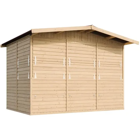 Chiosco con 3 Finestre Casetta in Legno 3x2 a Pannelli da Spiaggia Bar