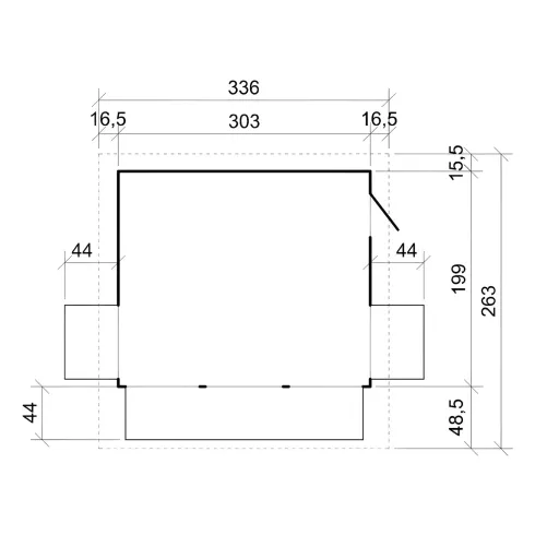 Chiosco con 3 Finestre Casetta in Legno 3x2 a Pannelli da Spiaggia Bar