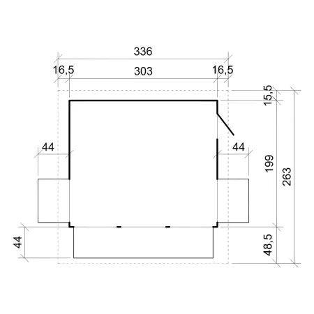 Chiosco con 3 Finestre Casetta in Legno 3x2 a Pannelli da Spiaggia Bar
