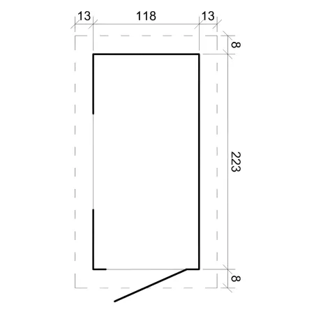 Casetta da Giardino in Legno 144x239x198 cm 19 mm con Pavimento