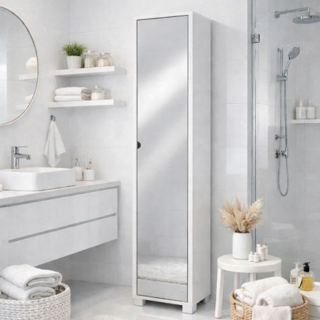 Mobile Alto 1 Anta 190 con Specchio Ingresso Scarpiera Armadio a Colonna Bagno | BricoShop24