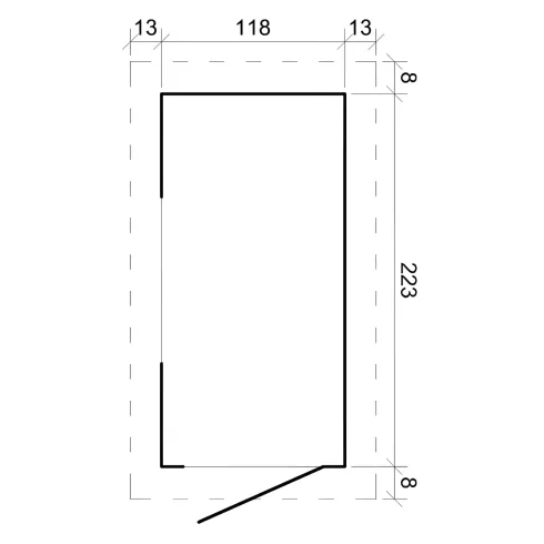 Casetta in Legno da Giardino 144x239x198 cm 19 mm per Attrezzi