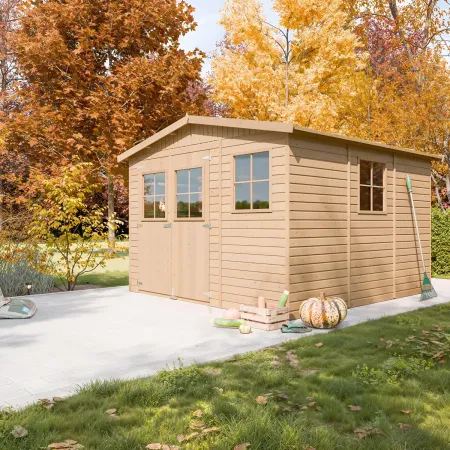 Casetta in Legno a Pannelli 17mm 3x3 Box in Legno Timbela No Pavimento