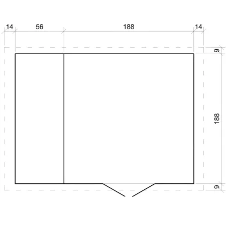 Casetta con Vano per Legnaia Laterale Box in Legno Timbela a Pannelli