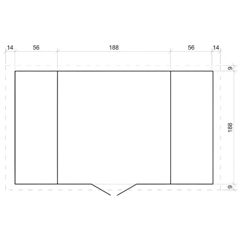 Casetta in Legno Legnaia 328x206x218 cm Box a Pannelli