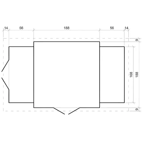 Casetta in Legno 328x206x218 cm Box Legnaia con Pavimento