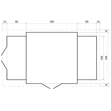Casetta in Legno 328x206x218 cm Box Legnaia con Pavimento