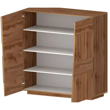 Madia Alta Rovere Wotan Credenza 4 Ante 3 Ripiani Legno Salvaspazio