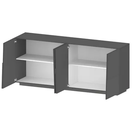 Credenza 4 Ante Antracite Opaco Madia 2 Ripiani Soggiorno Moderno