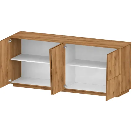 Credenza 4 Ante Rovere Wotan Madia 2 Ripiani Soggiorno Moderno