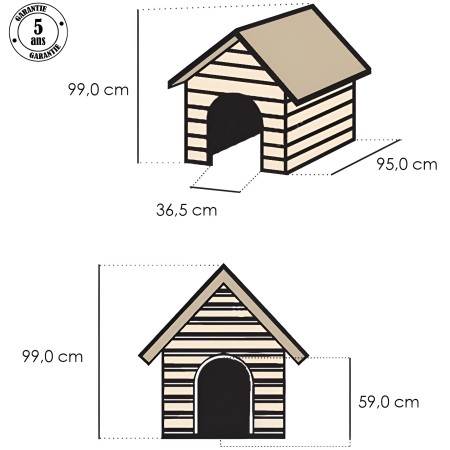 Cuccia per Cani Keter Taglia Grande Dog House in Resina