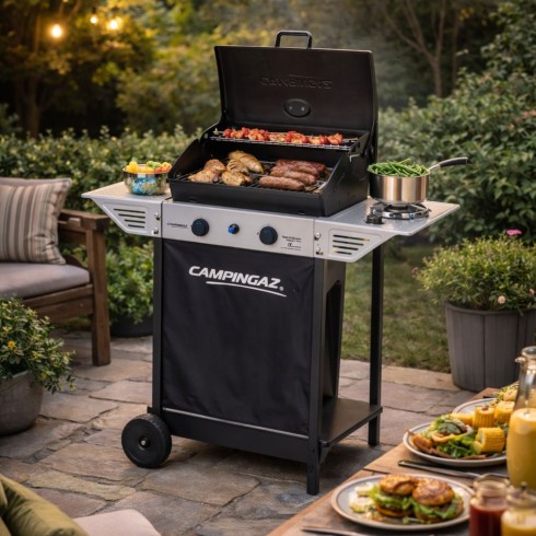 Barbecue a Gas Struttura in Acciaio con Pietra lavica da esterno