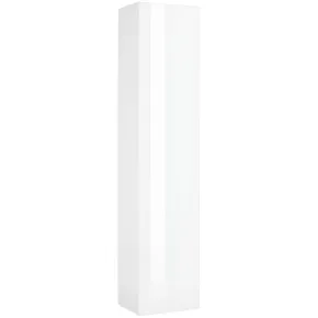 Colonna Armadio Multiuso Bianco Lucido 4 Ripiani 40x30x180 cm Moderno