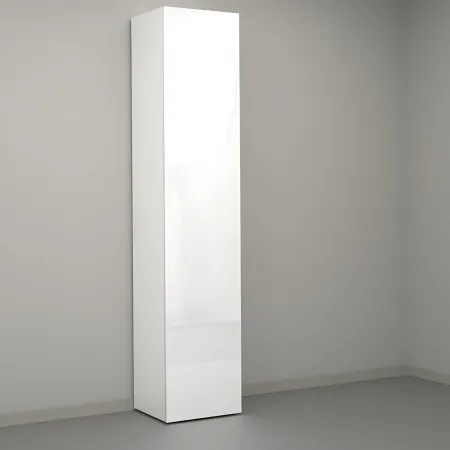 Armadio Scarpiera Anta Battente 45x35x191 cm Bianco Laccato Salvaspazio