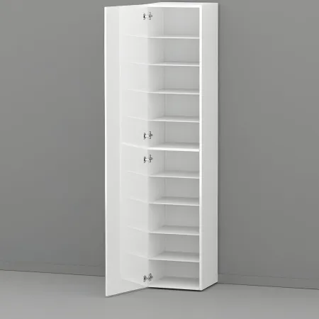 Armadio Scarpiera Anta Battente 45x35x191 cm Bianco Laccato Salvaspazio