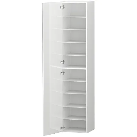 Armadio Scarpiera Anta Battente 45x35x191 cm Bianco Laccato Salvaspazio