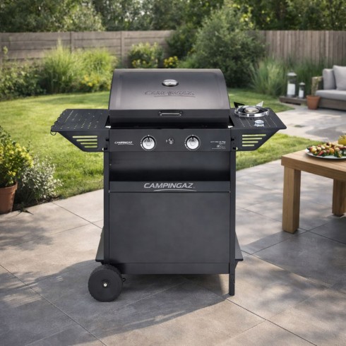 Barbecue a Gas con doppia Griglia di cottura e Forno Laterale