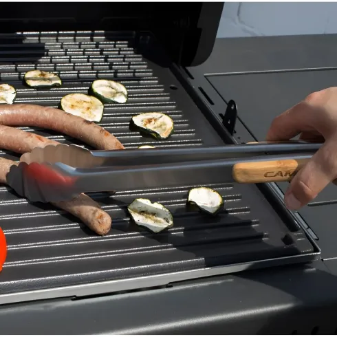 Set Utensili Barbecue Campignaz 9 Pezzi Manico in Legno Borsa Tessuto