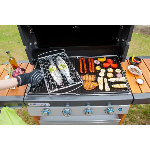 Guanto per Barbecue Campignaz 5 Dita Nero Protezione Calore 250°C