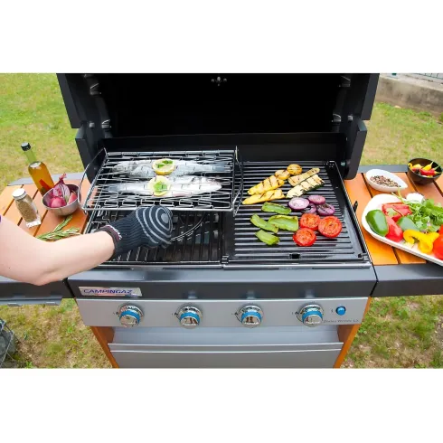 Guanto per Barbecue Campignaz 5 Dita Nero Protezione Calore 250°C