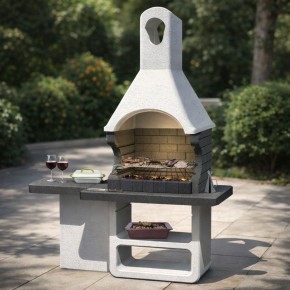 BBQ a Carbonella Carbone Barbecue in Muratura Cemento Pietra da Giardino Esterno 2