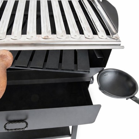Barbecue a Carbonella Ferro Griglia Acciaio Inox Carbone BBQ da Balcone Giardino