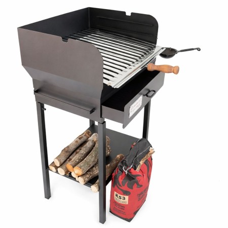 Barbecue a Carbonella Ferro Griglia Acciaio Inox Carbone BBQ da Balcone Giardino