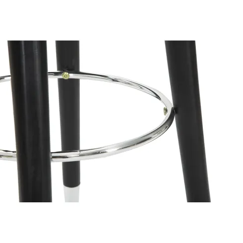 Sgabello Bar in Velluto Grigio Finitura Argento Poggiapiedi Moderno