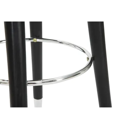 Sgabello Bar in Velluto Grigio Finitura Argento Poggiapiedi Moderno