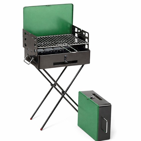 Barbecue a Carbonella Campeggio Portatile Griglia Valigetta da Balcone Giardino | BricoShop24