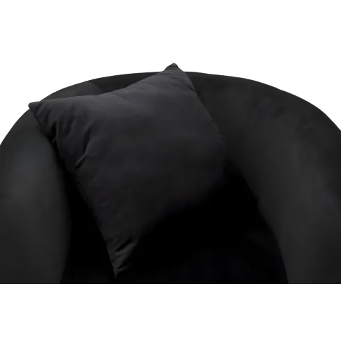 Poltrona Velluto Nero Struttura Metallo Dorato Salotto Camera da Letto
