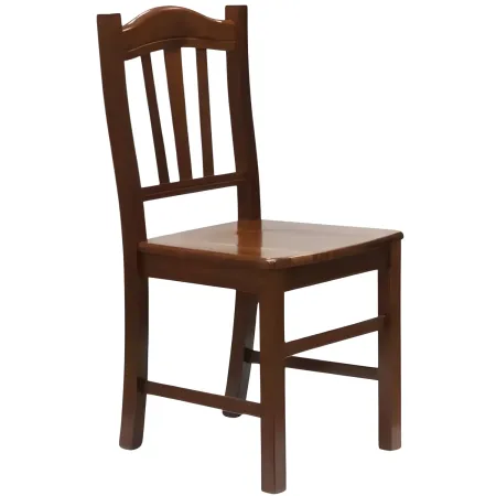 2 Sedie in Legno Massello Noce per Cucina Tavolo Sala da Pranzo Salotto Rustica | Bricoshop24