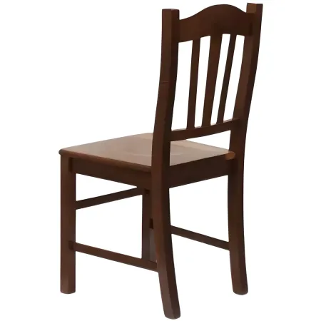 2 Sedie in Legno Massello Noce per Cucina Tavolo Sala da Pranzo Salotto Rustica | Bricoshop24