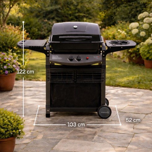 Barbecue a Gas 10 Kw Cottura Australiano in Acciaio Inox BBQ con Griglia Esterno | Bricoshop24