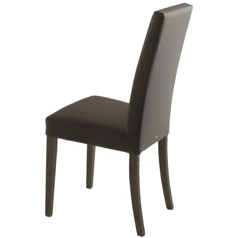 Set 2 Sedie in Ecopelle Imbottite per Sala da Pranzo o Salotto Marroni
