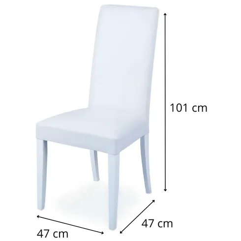2 Sedie Ecopelle Bianche Cucina Imbottite Legno Moderna Sala da Pranzo Salotto
