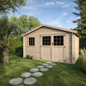 Casetta in Legno di Abete 4x3 con Doppia Porta 2