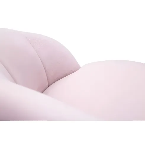 Sgabello da Bar Seduta in Velluto Rosa con Gambe in Legno Nero Oro
