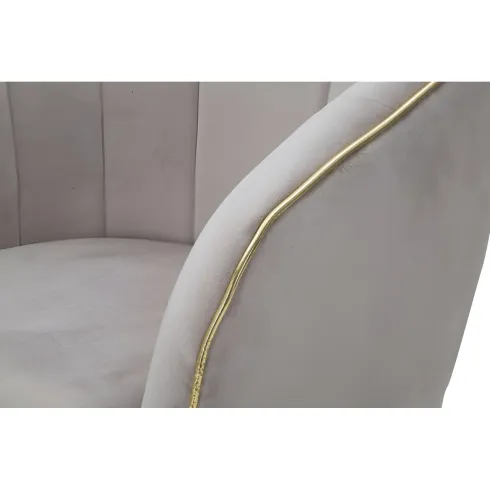 Poltrona in Tessuto Grigio Struttura Metallo Nero Oro Sedia da Pranzo