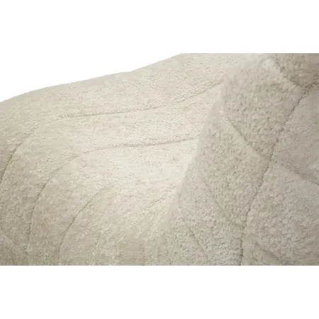 Poltrona Bouclé Compressa Bianco Imbottita Moderna per Salotto Lounge