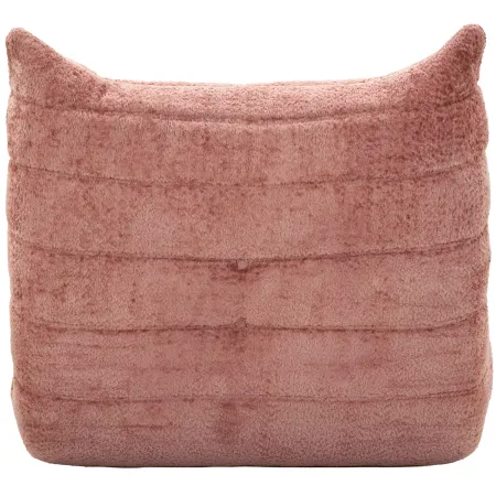 Poltrona Bouclé Compressa Rosa Imbottita Moderna per Salotto Lounge