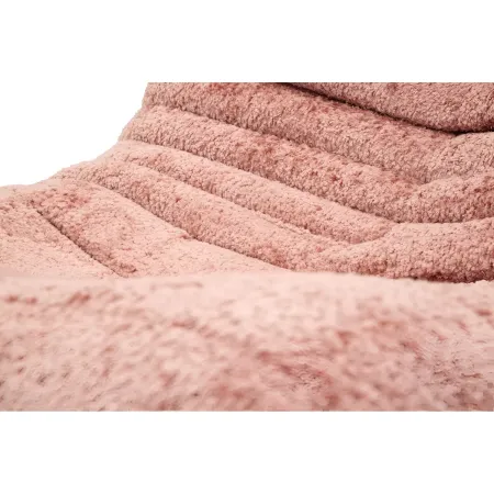 Poltrona Bouclé Compressa Rosa Imbottita Moderna per Salotto Lounge