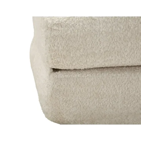 Poltrona Letto Bouclé Compressa Bianco Moderna per Salotto Camera